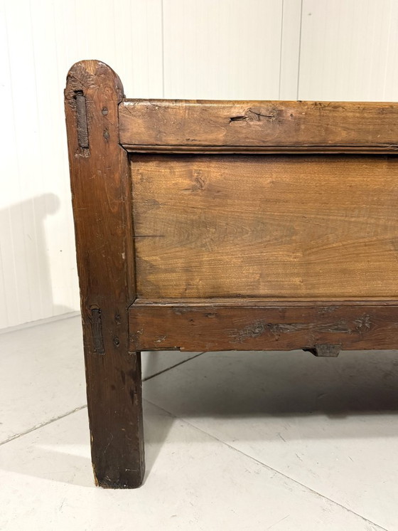 Image 1 of Antike rustikale spanische Bank aus den 1880er Jahren