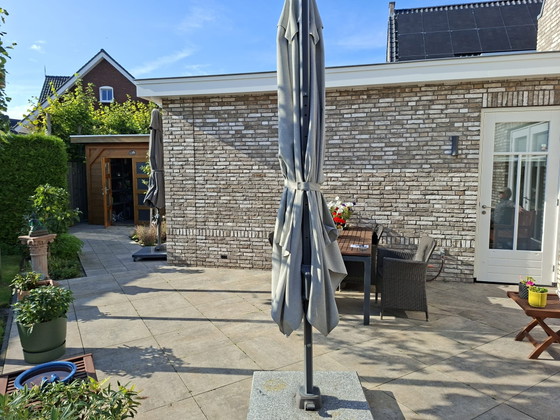 Ombrellone a Braccio Grigio Chiaro – Mobili da giardino, Metal, Stone (photo 4 of 5)