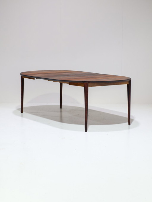 Henry Rosengren Hansen round extendable dining table rosewood