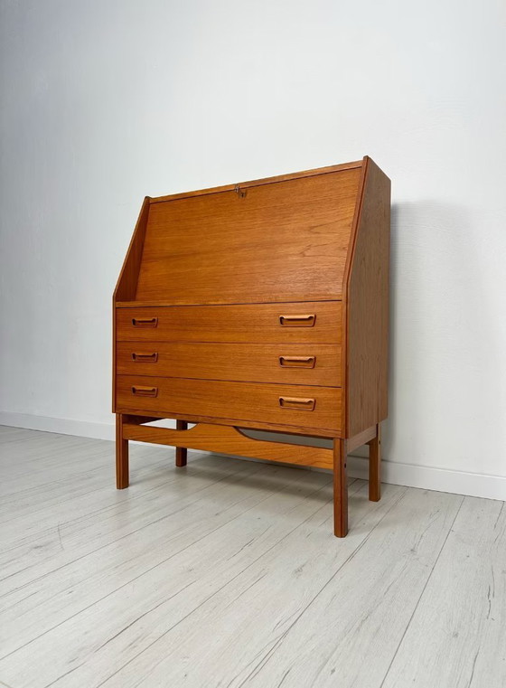 Image 1 of Segreteria danese vintage in teak di Dyrlund anni '60-'70