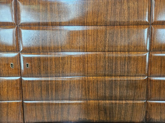 Vittorio Dassi Rosewood Credenza With Black Glass Top, Italian 1940 – Vittorio Dassi Mobili Moderni (photo 15 of 36)