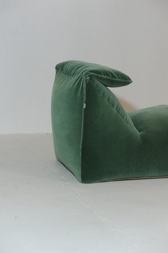 Image 1 of Mario Bellini for C&B Italia 'Le Bambole' Chaise Lounge in Eden Green Velvet Mohair
