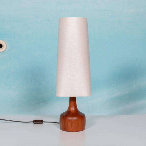 Image 1 of Japandi Deens design tafellamp teakhout, sixties table lamp