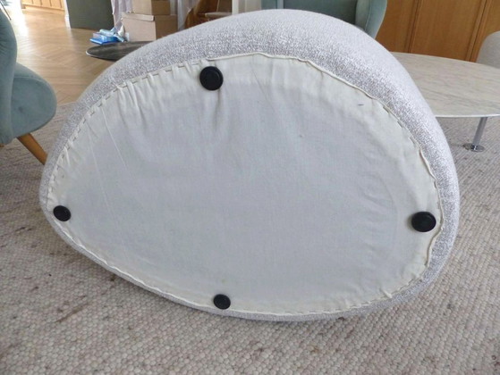 Image 1 of Set aus 2 Poufs des Modells „Caillou“, Design CARAVANE, aus strukturierter Baumwolle und Leinen