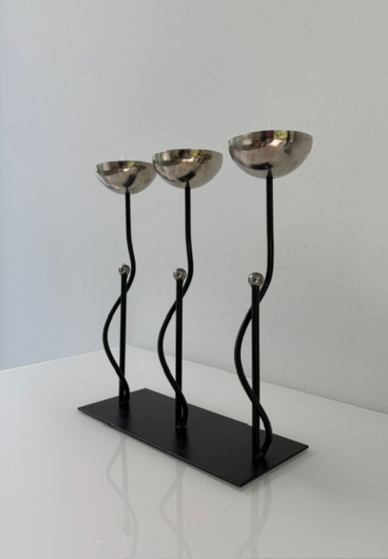 Portacandele Scultoreo – Look Memphis Postmoderno – Metal (photo 2 of 13)