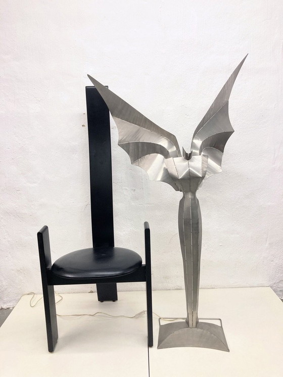 Image 1 of 2 vloerlampen 80s 90s design Reinhard Stubenrauch engel verlicht sculptuur