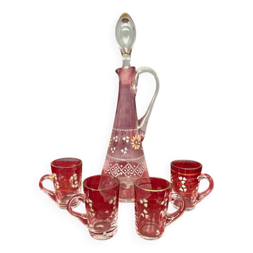 Likeurset. Saint-Louis glas. – glazen karaffen, Crystal