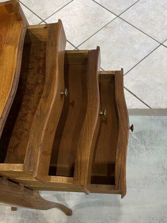 Image 1 of Paar nachtkastjes met lades en nis, Lodewijk XV-stijl