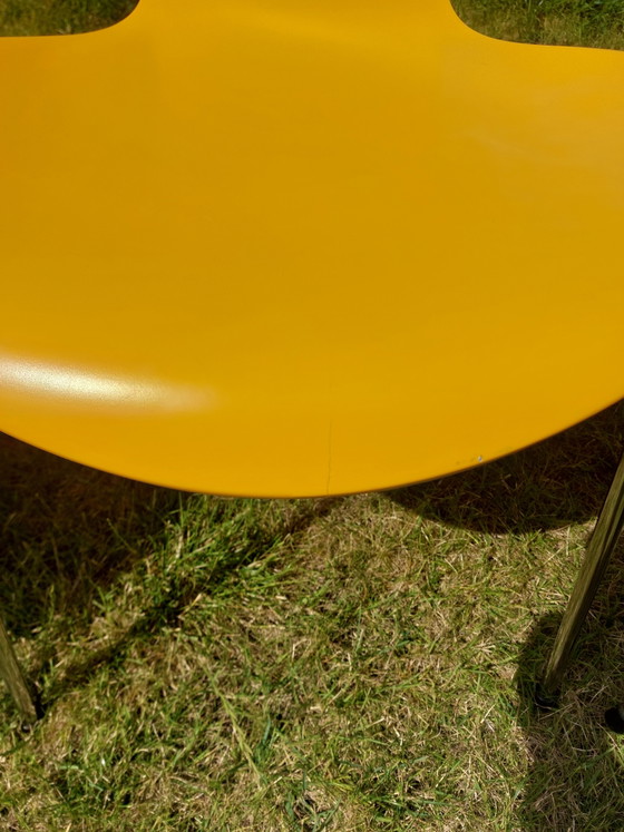 Image 1 of Set di 6 sedie Butterfly serie 7 di Fritz Hansen – Gialle – Vintage
