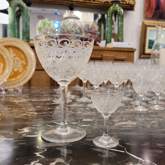 Image 1 of Glassware / Baccarat crystal glasses, 41 pieces, Rohan model, 1930s – France