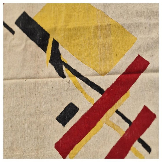 Kazimir Malevich Suprematisme 1915 Handgeweven wandtapijt | Wol op katoen Textielkunst (249 x 175 cm) (photo 7 of 11)