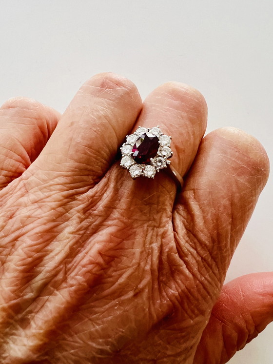 Image 1 of Brambilla Milano Ring - 1.30ct Ruby & Extra/IF Diamonds - Certified 1989