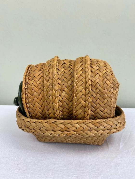 Vintage ethnic service – Crockery, Wicker, Ceramic (photo 5 of 21)