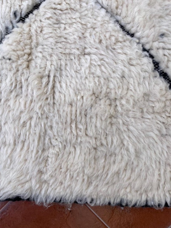 Image 1 of Tapis bni mrirt marocain en laine natural 200cmx150cm