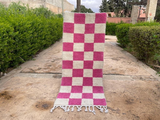 Handmade Moroccan runner rug 300cm x 80cm