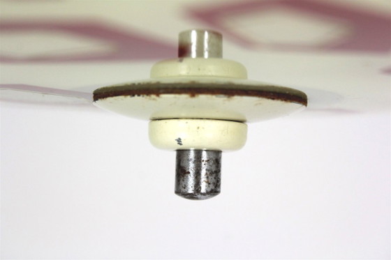 Image 1 of Large Vintage Czechoslovakian Opaline Glass Pendant Lights, 1970s, Set of 2