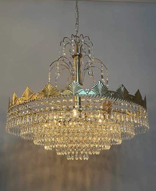 Vintage XL Design Crystal Chandelier Crystal Pocket Chandelier Pendant Lamp