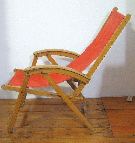 Image 1 of Chaise de jardin pliante vintage des années 1940