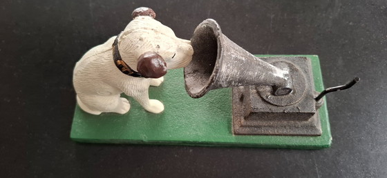 Image 1 of Dog Gramophone Logo His Master's Voice Record Label Record Company Figurine Black