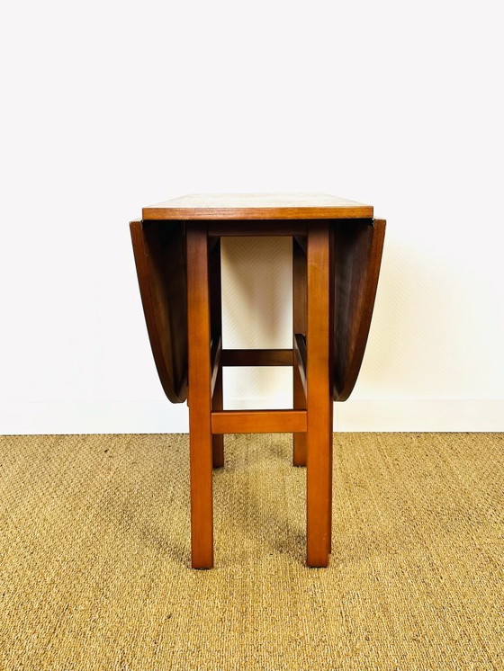 Image 1 of Tavolo da pranzo rotondo pieghevole in teak scandinavo, 1960