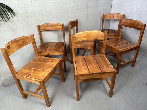 6x Vintage-Esszimmerstühle