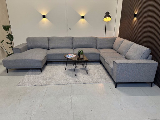 Grau gesprenkeltes U-förmiges Sofa