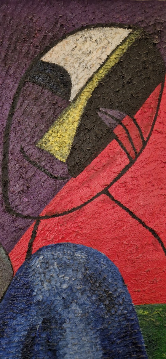 Rare oil painting from a collection liquidation, African Expressionism, Vincent Wasswa – Paintings & Drawings (photo 5 of 6)