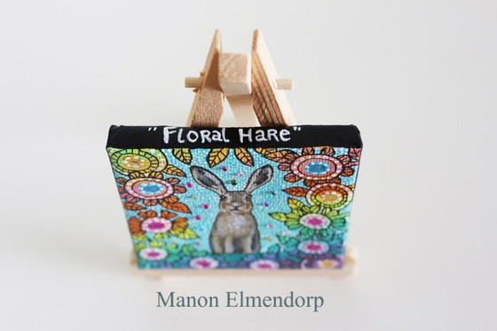 Image 1 of Unique Hand-painted Painting incl. Donkey Hare