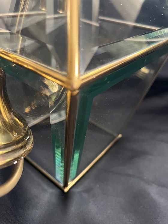 Lampada a Sospensione Lanterna Vintage E.F. Frantzen Ottone Vetro Bisellato – E F Frantzen (photo 7 of 13)