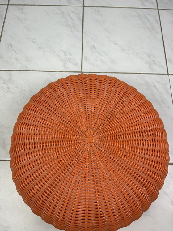 Image 1 of pouf vintage IKEA en fibres synthétiques tissées