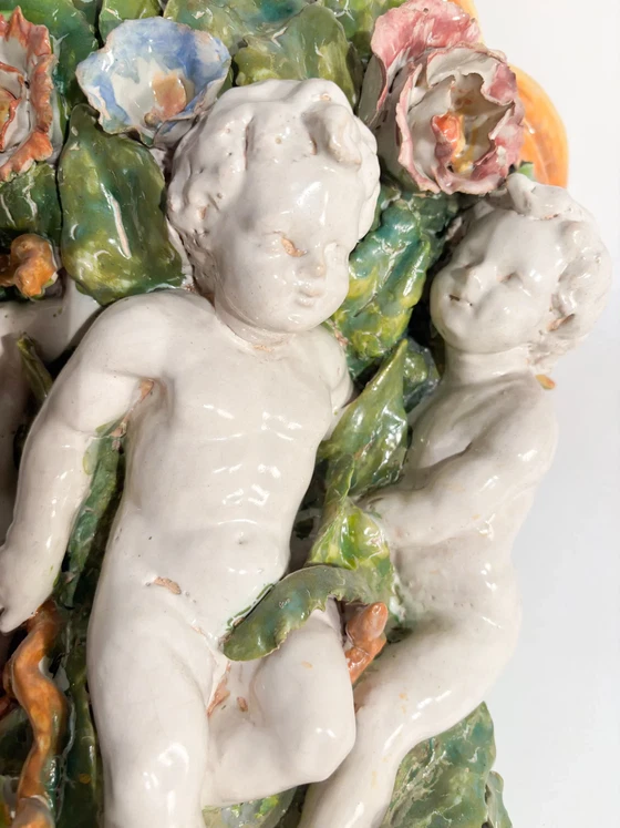 Étagère attribuée à Minghetti Ceramics, fabriquée et peinte à la main dans les années 1800. – Objets déco (photo 10 of 13)