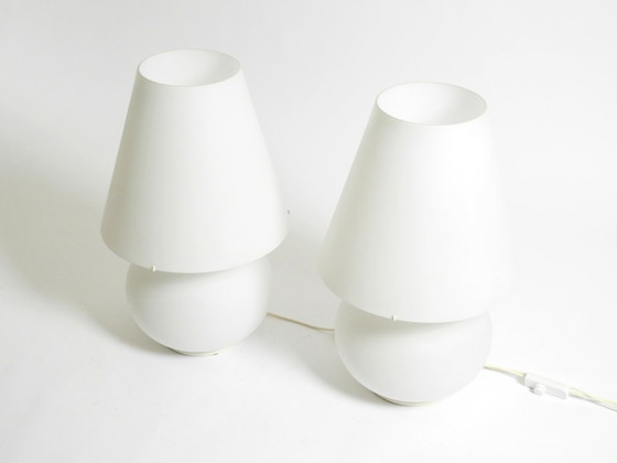 Image 1 of Two large original 1980s Leucos Paralume table lamps, made in Italy | height 73 cm | 28,7"