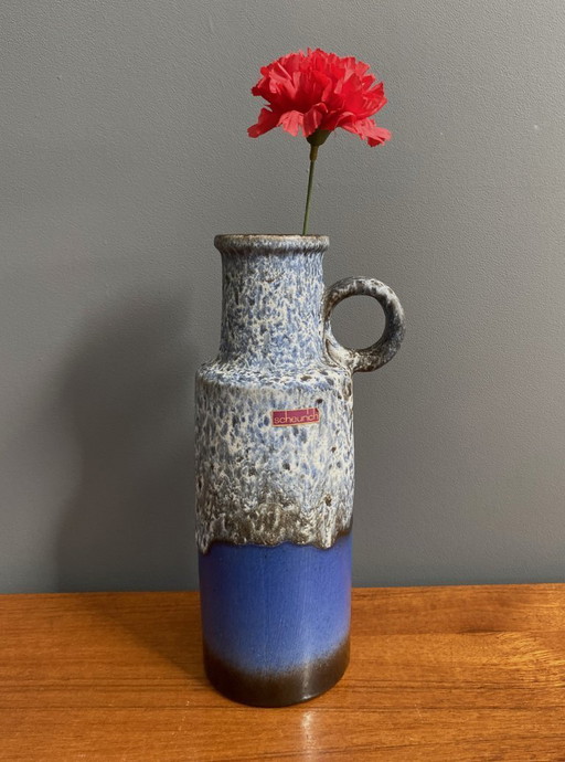 Blue and Grey Scheurich vase model 401-28