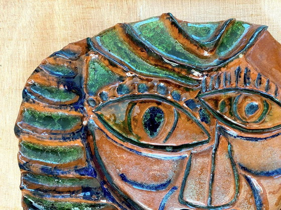 Image 1 of Objet mural en céramique - signé Eduardo '79