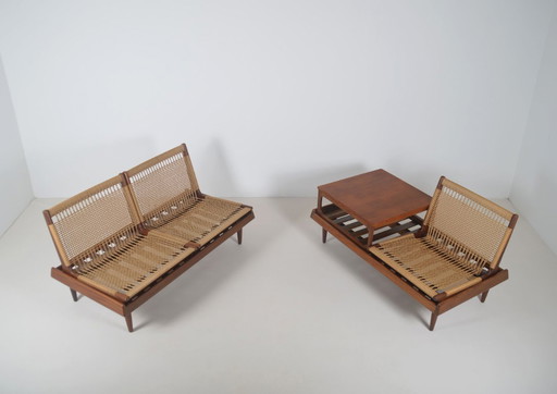 Set Deense zetels TV161 ontworpen door Hans Olsen voor Bramin, jaren '50