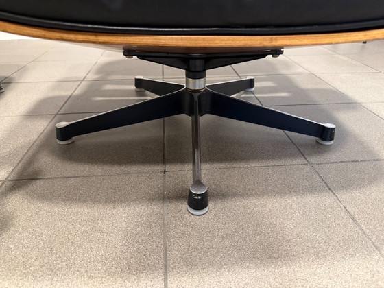Image 1 of Herman Miller / Contura | Charles & Ray Eames | Lounge Chair & Ottoman | Rosewood & Black Leather | 1x Set