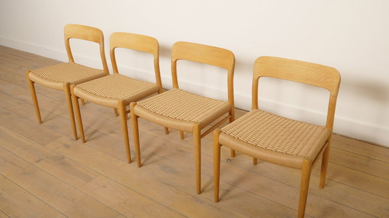 Image 1 of 4 sedie da pranzo vintage | Niels Otto Møller | Modello 75 | Rovere