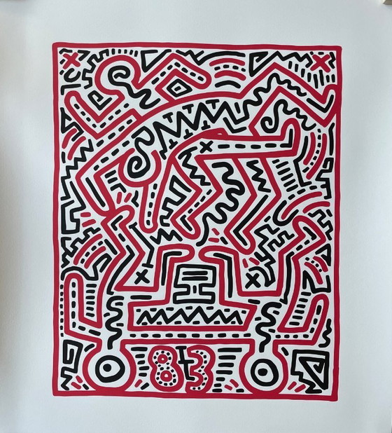 Image 1 of Keith Haring after (1958-1990), Fun Gallery Exibition, 1983, copyright Keith Haring Foundation, Licensed by Artestar New York.