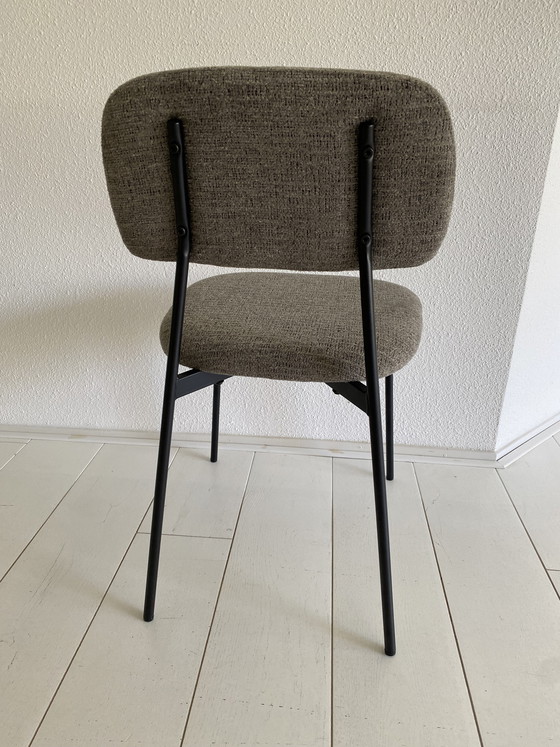 Image 1 of Juego de 4 sillas de comedor – bouclé gris