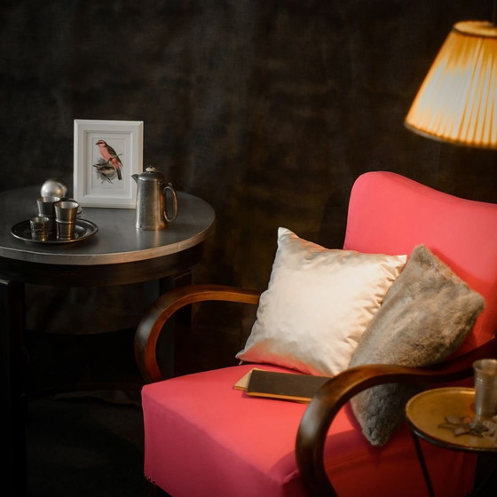Set of Art Deco Pink Armchairs, 1920s (photo 7 of 8)
