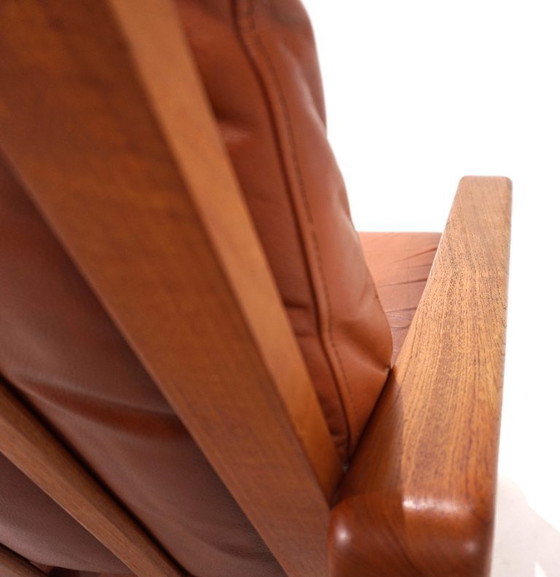 Image 1 of Poltrona Komfort in pelle di teak di Arne Wahl Iversen, 1960