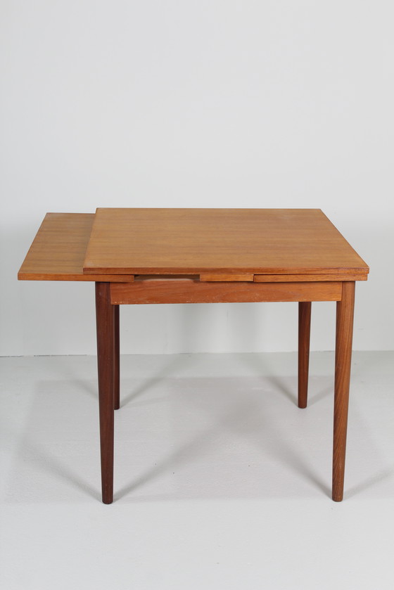 Image 1 of Vintage Square Extendable Dining Table - 1960s, Teak