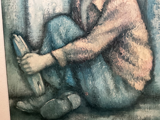 Image 1 of Vintage print: Jongen met tamboerijn 