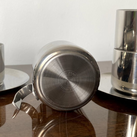 Image 1 of 4x Design GB - Guido Bergna - minimalista moderno - acciaio inox - tazze termiche per espresso/demitasse a doppio isolamento