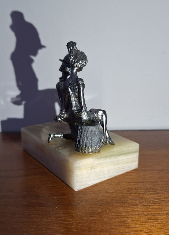 vide-poche / asbak 'Les Amoureux' – Decoratieve objecten, Metaal, Steen (photo 4 of 8)