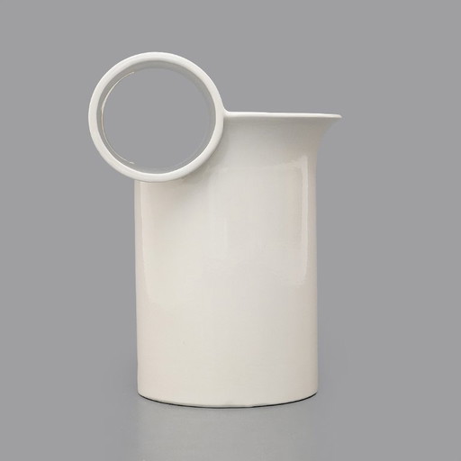 White ceramic vase by Enzo Bioli for Il Picchio, 1970s