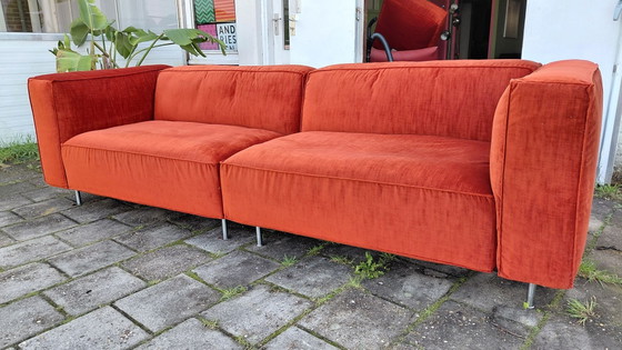 Gelderland 6400 + pouf | Ristrutturato | Velluto marrone ruggine – Divani 3 posti, Tessile (photo 11 of 15)
