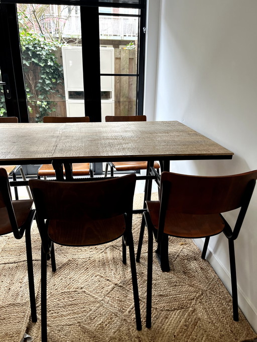 Maison Du Monde Eettafel 8 / 10 Seater & 6x Dining Chairs