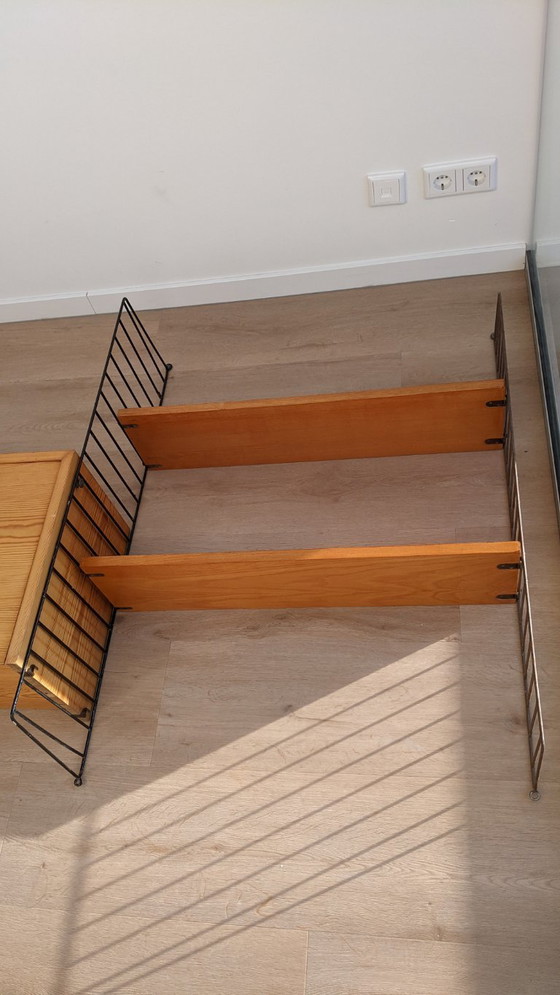 Image 1 of Set di corde Vintage Nisse - sistema di pareti modulari con 14 parti in pino/ciliegio