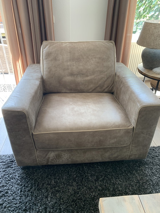 Image 1 of Lederen fauteuil / loveseat 